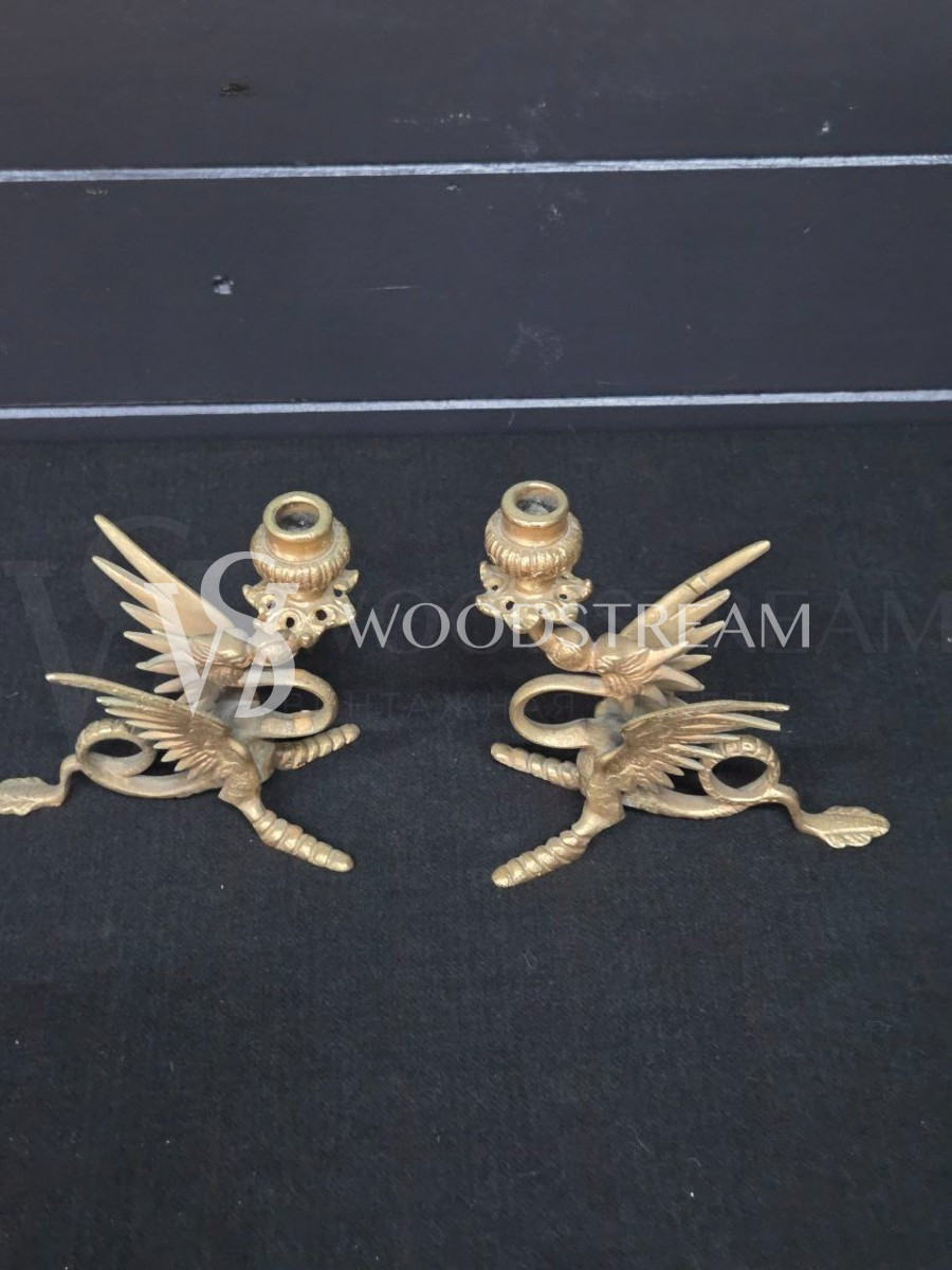 Подсвечник с драконами 2 штуки