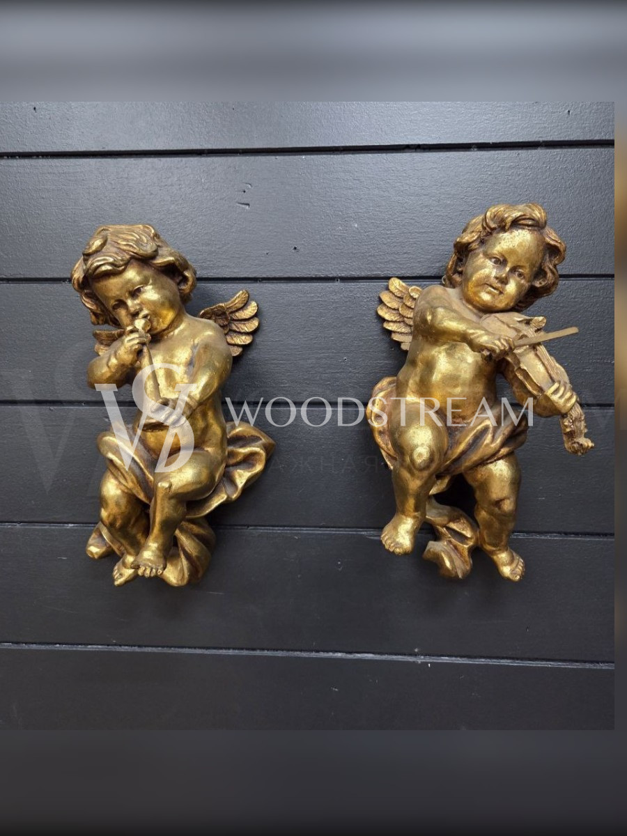 Декоративный элемент/Статуэтка/Фигура Ангел/Музыкант 2 штуки