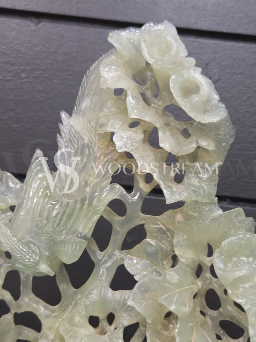 Декоративный элемент/Скульптура/Дерево с птицами в восточном стиле