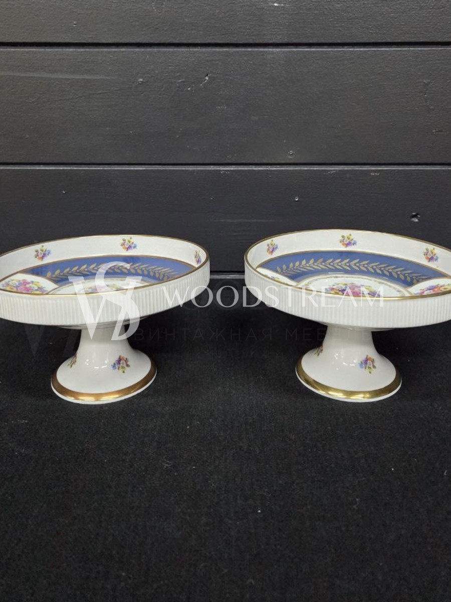 Ваза/Конфетница/Фруктовница в стиле Людовика XV 2 штуки