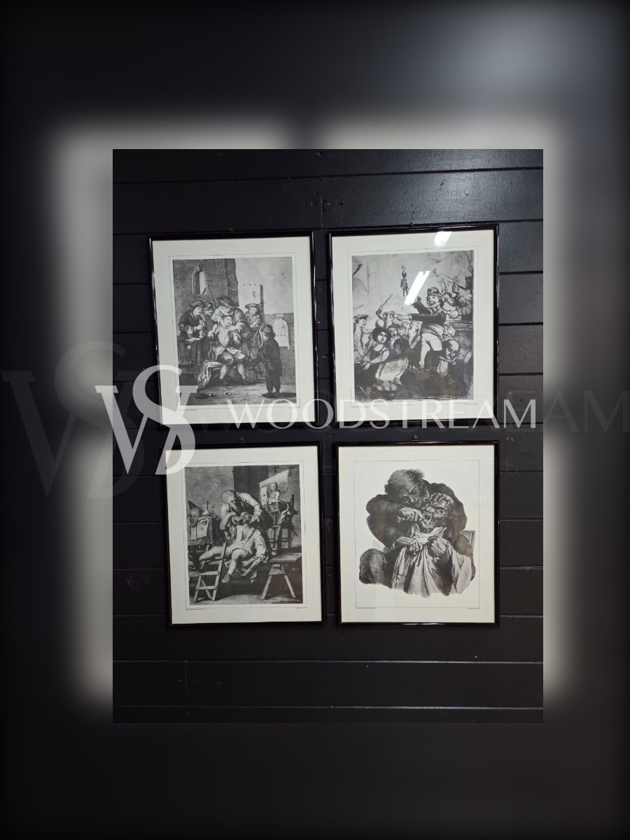 Комплект: Картина/Гравюра 4 штуки