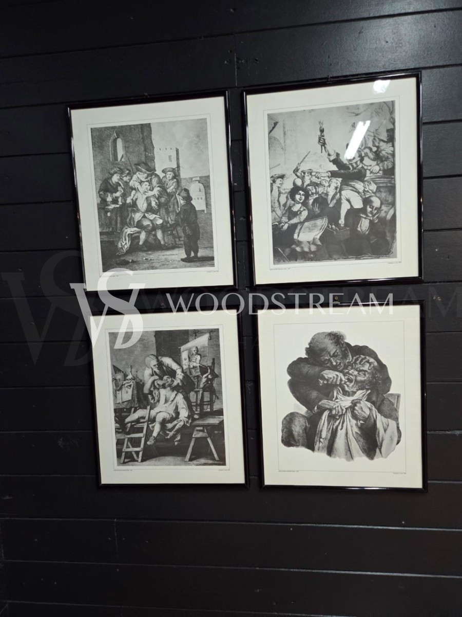 Комплект: Картина/Гравюра 4 штуки