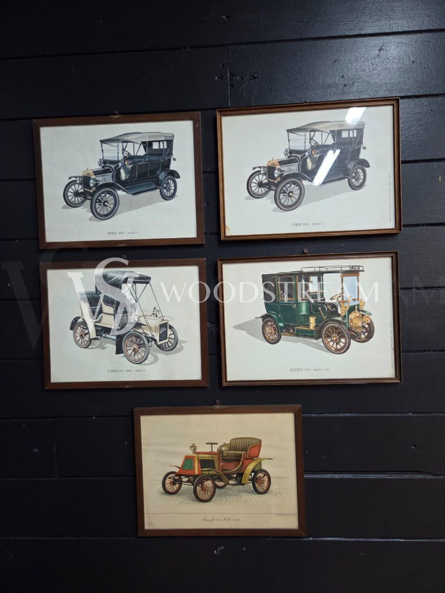 Комплект: Картина/Гравюра Автомобиль 5 штук