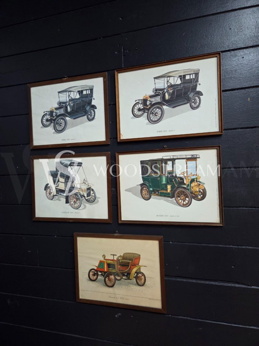 Комплект: Картина/Гравюра Автомобиль 5 штук