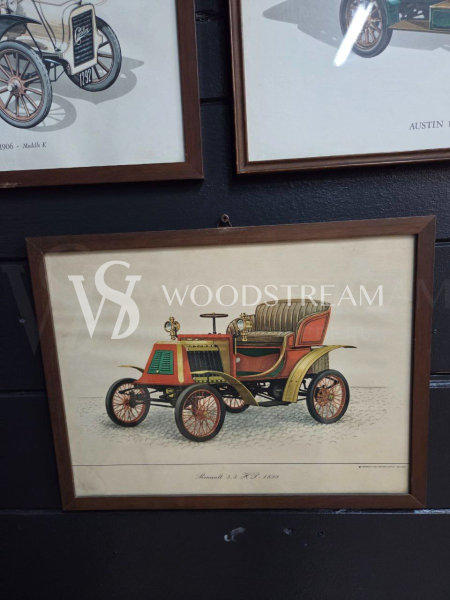 Комплект: Картина/Гравюра Автомобиль 5 штук