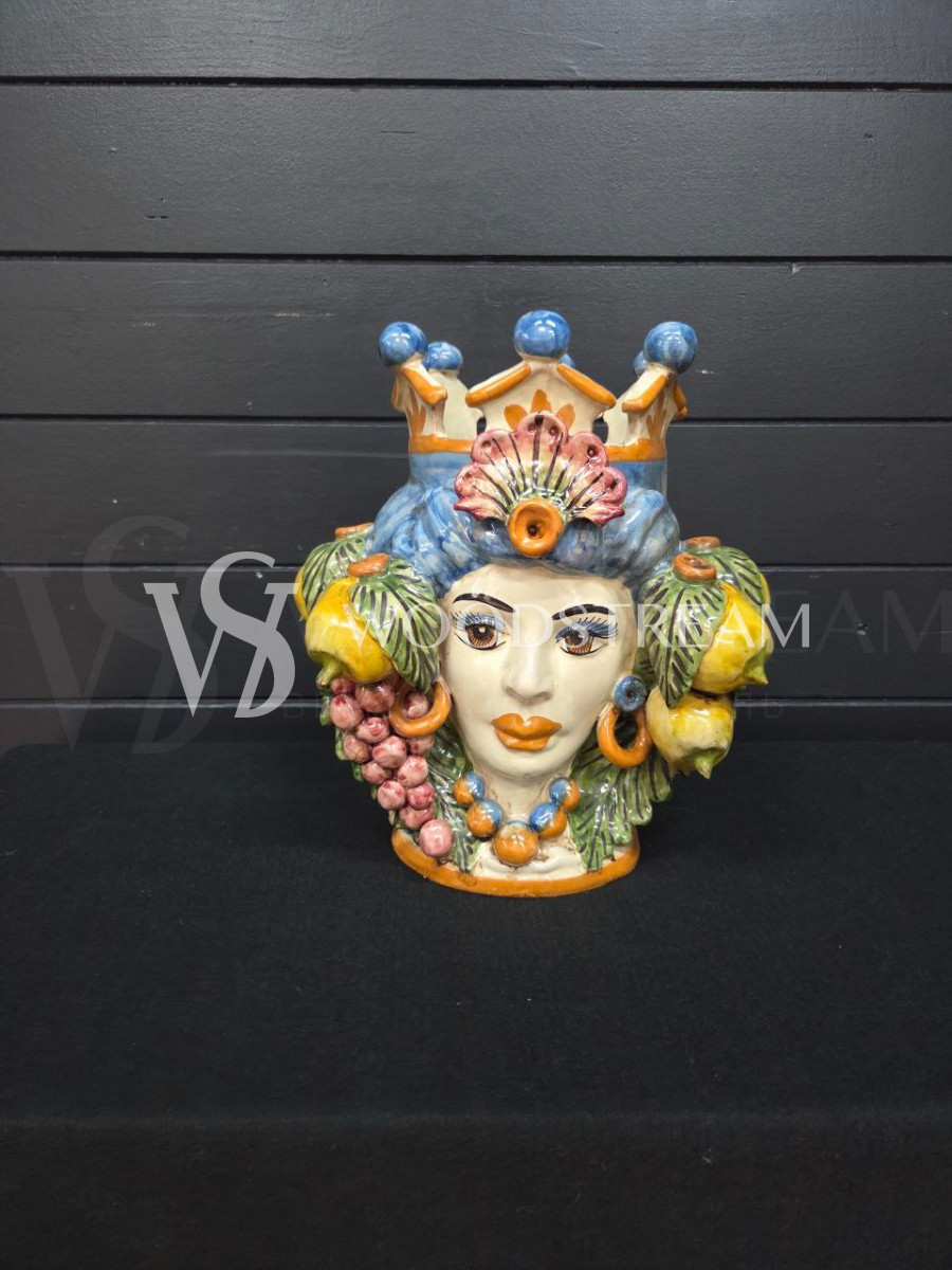 Ваза/Вазон/Кашпо/Декоративный элемент Двуликий Мужчина и Женщина