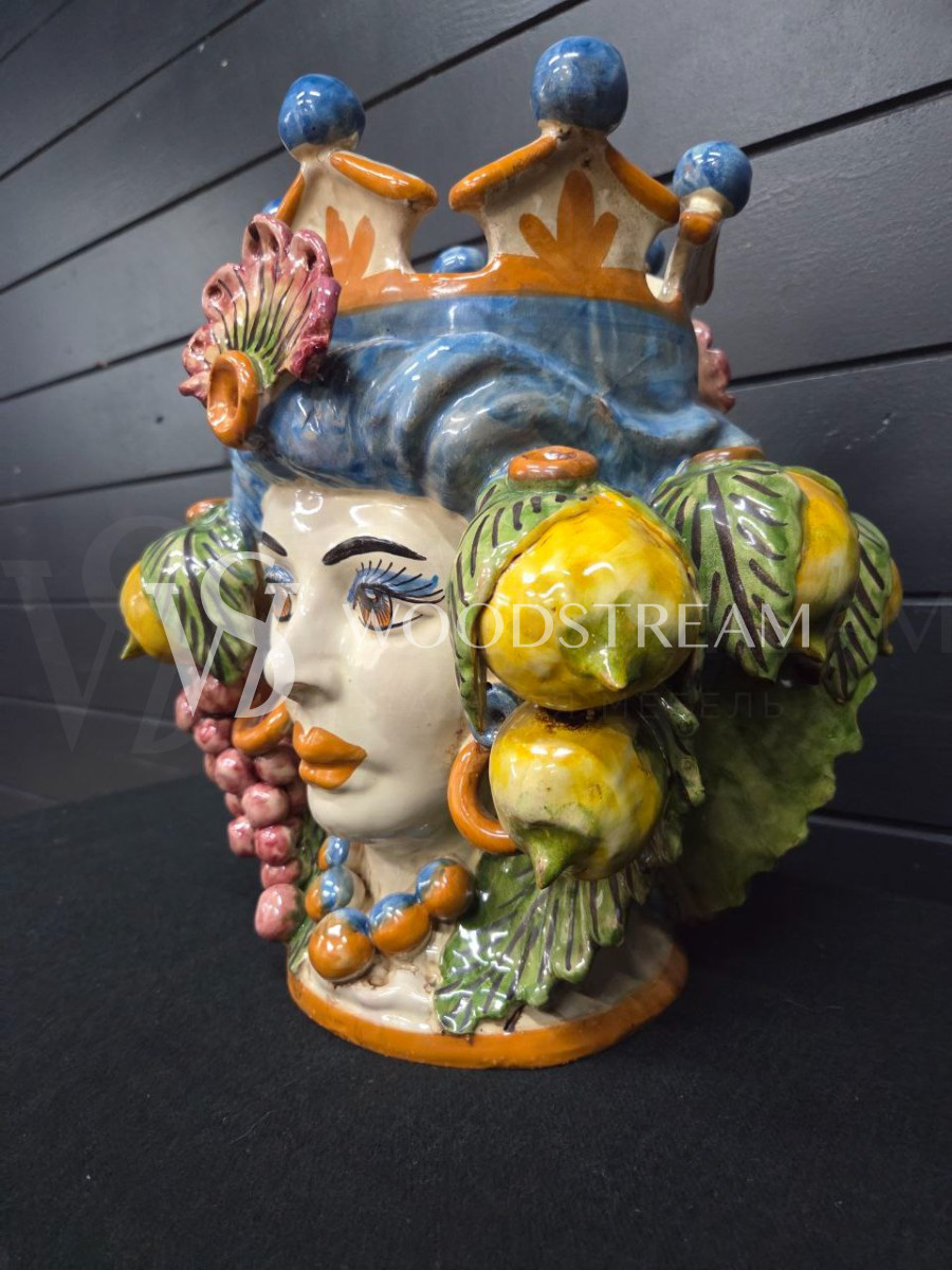 Ваза/Вазон/Кашпо/Декоративный элемент Двуликий Мужчина и Женщина