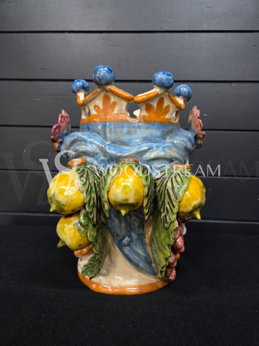 Ваза/Вазон/Кашпо/Декоративный элемент Двуликий Мужчина и Женщина