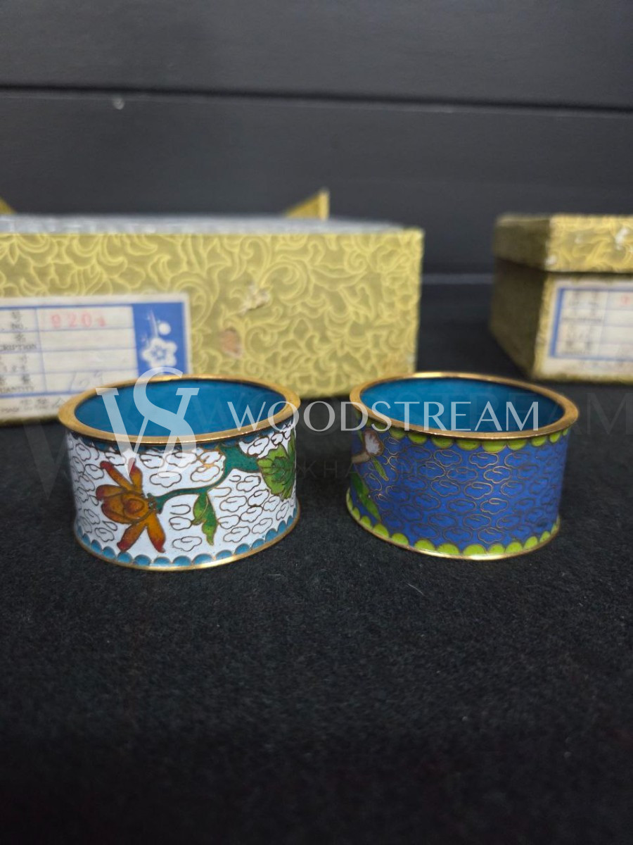 Набор: кольцо для салфетки 10 штук Клуазоне в оригинальной упаковке