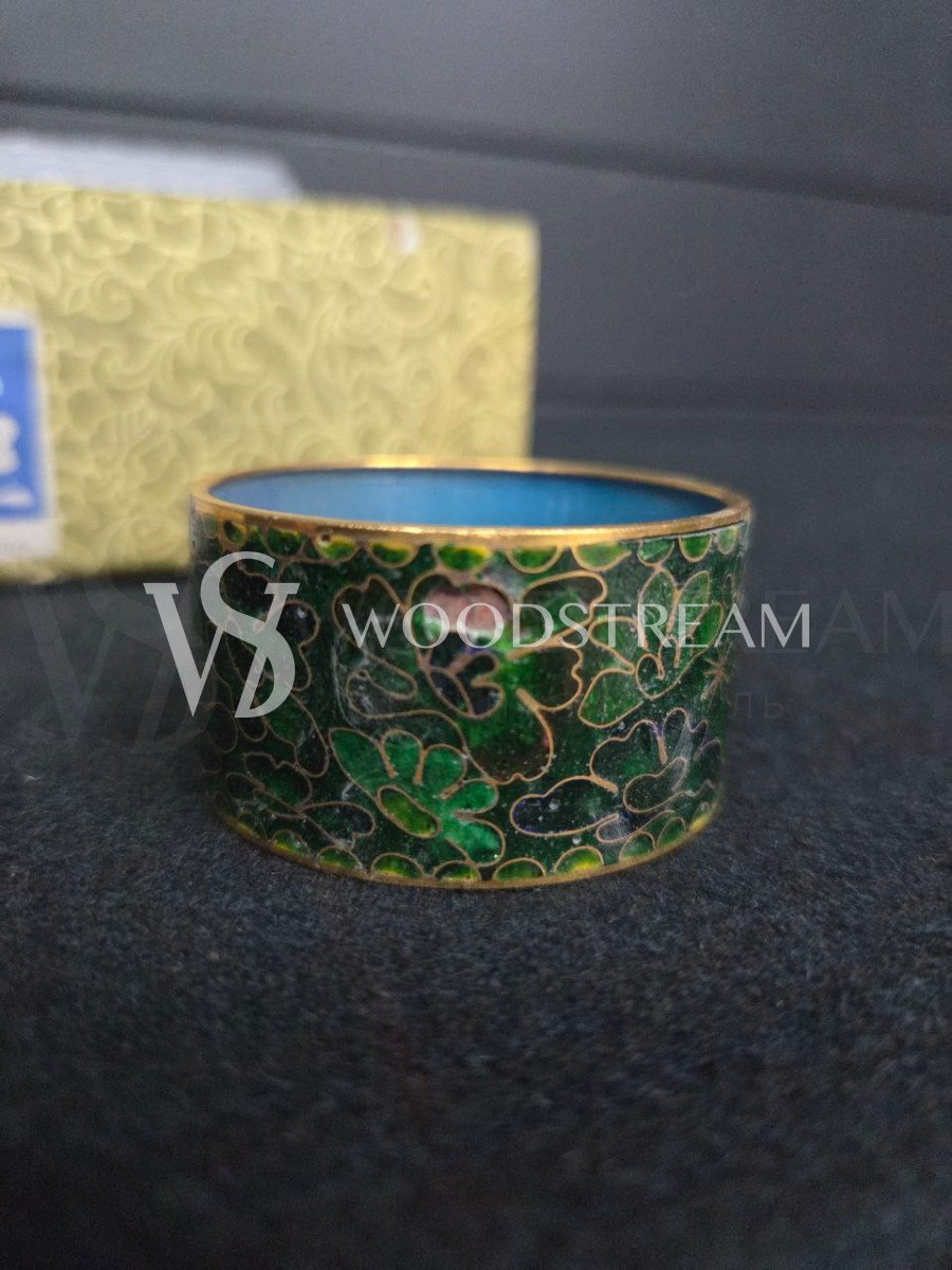 Набор: кольцо для салфетки 10 штук Клуазоне в оригинальной упаковке