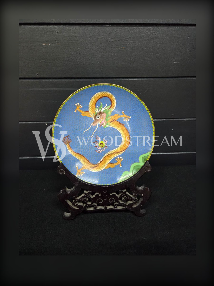 Тарелка декоративная на подставке Клуазоне