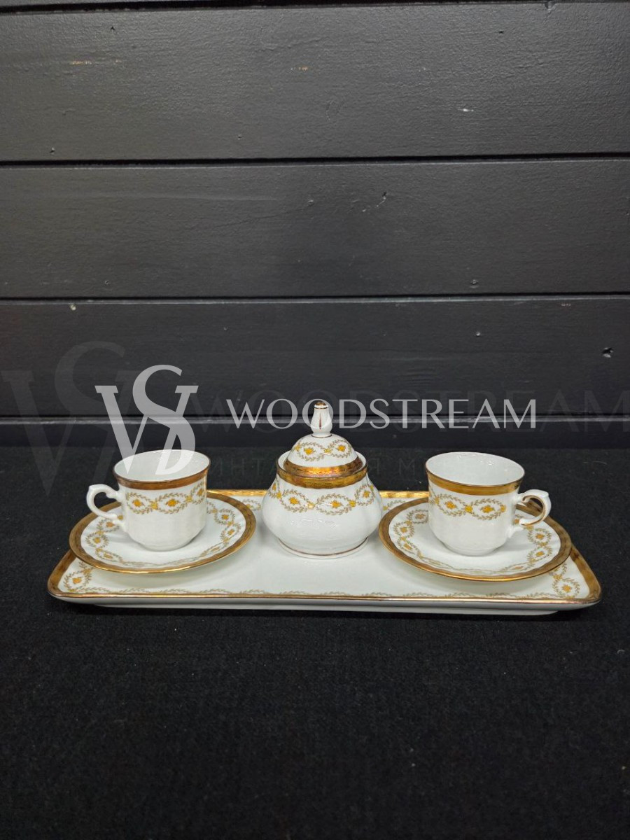 Сервиз чайный/кофейный на 2 персоны на подносе