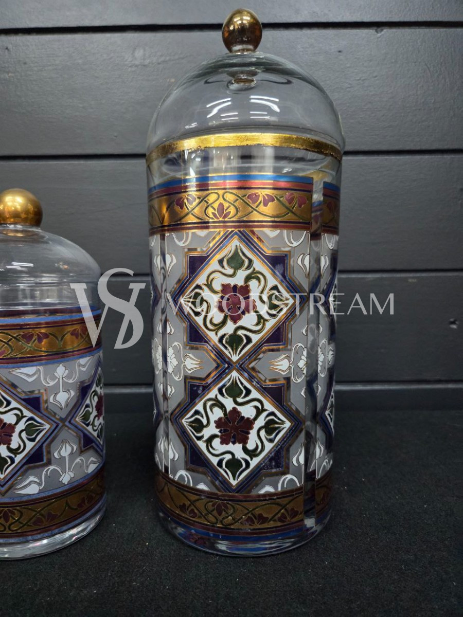 Банка с крышкой винтажная 2 штуки