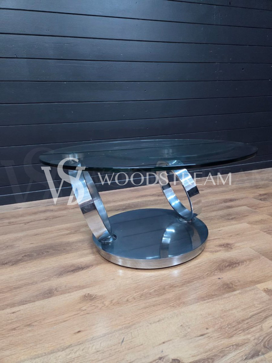 Стол со стеклянной столешницей винтажный