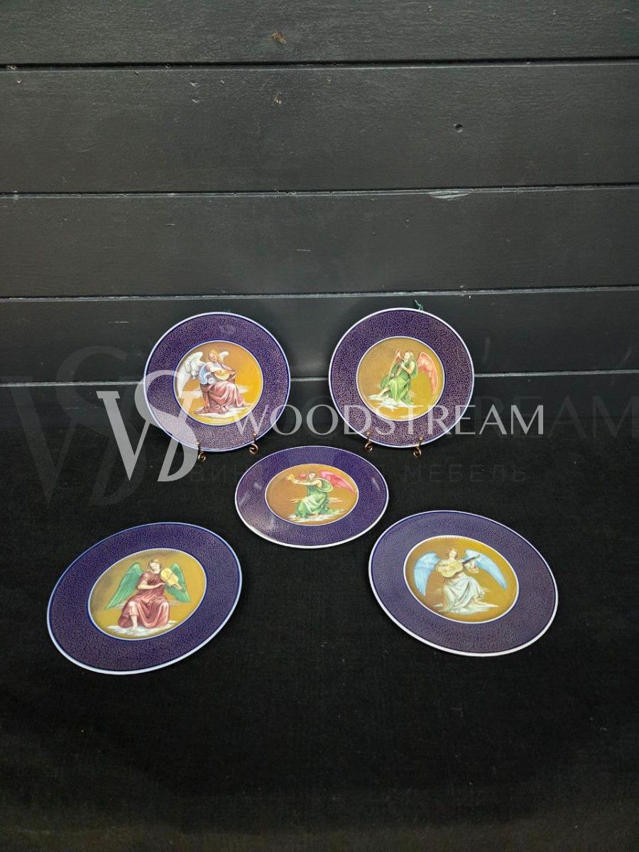 Набор: Тарелка декоративная с ангелом 5 штук