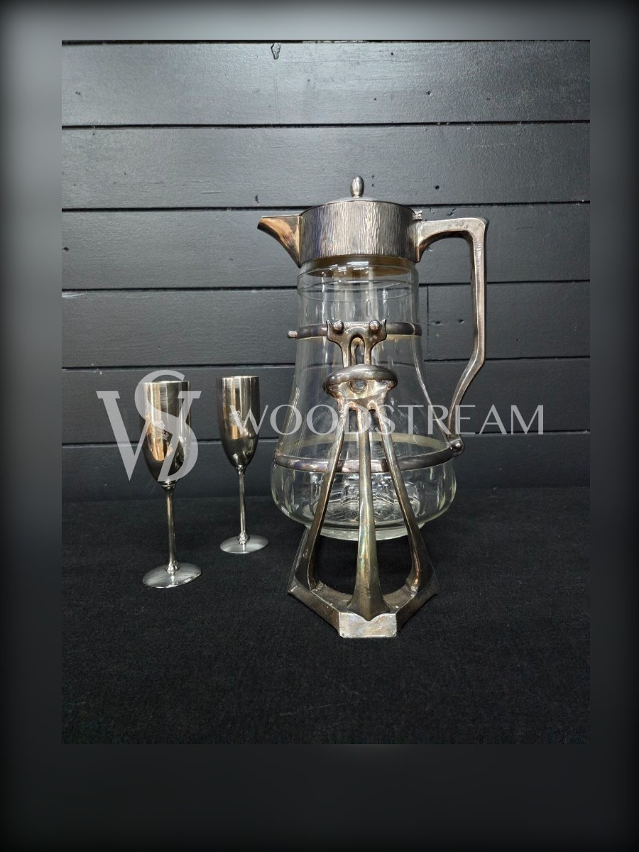 Набор: Кувшин/Декантер и бокал 2 штуки на подставке