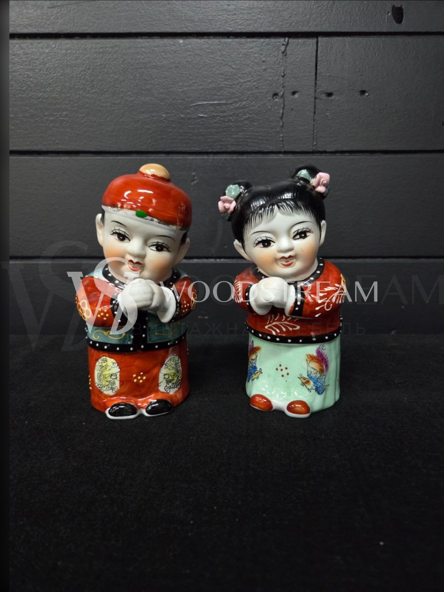 Статуэтка/Фигурка в стиле шинуазри Мальчик и Девочка