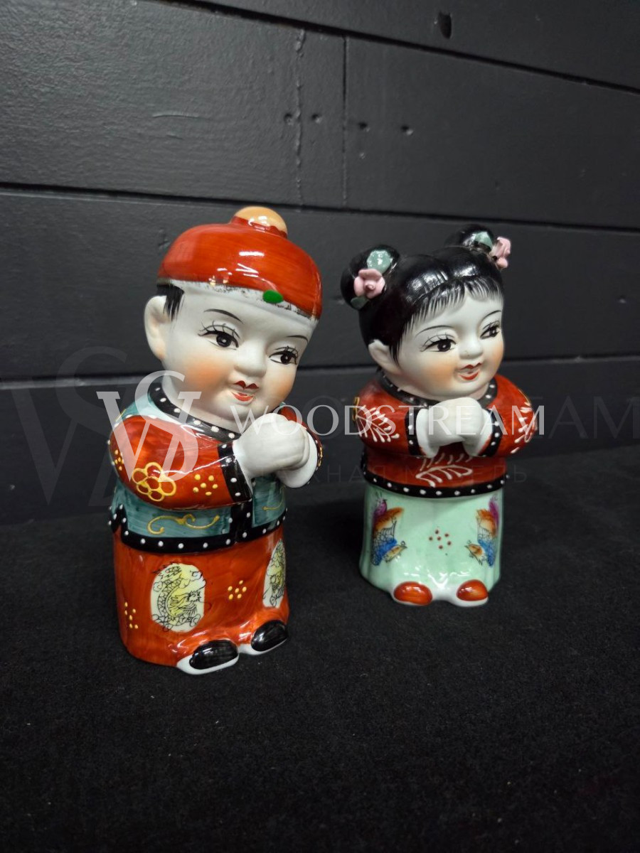 Статуэтка/Фигурка в стиле шинуазри Мальчик и Девочка