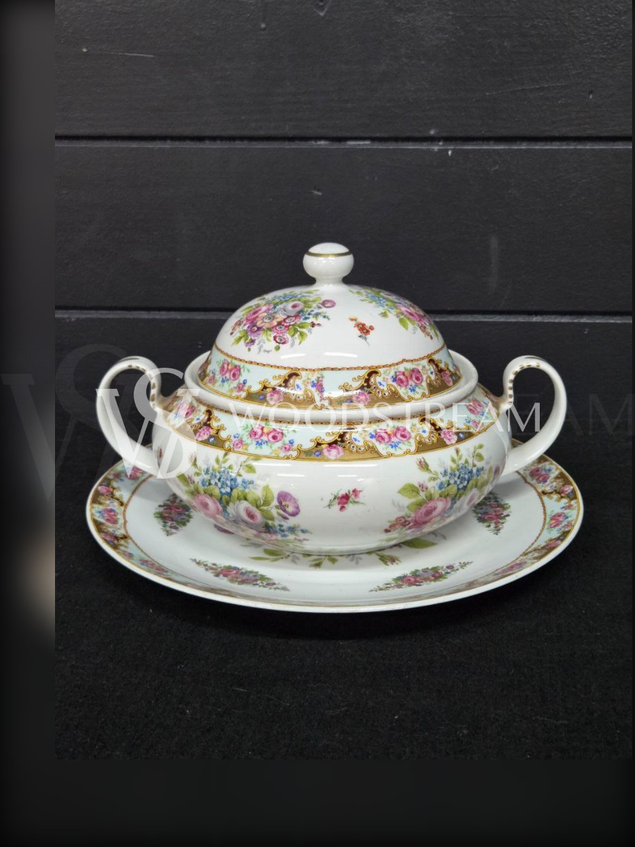 Блюдо с крышкой/Супница и Тарелка винтажная Bavaria