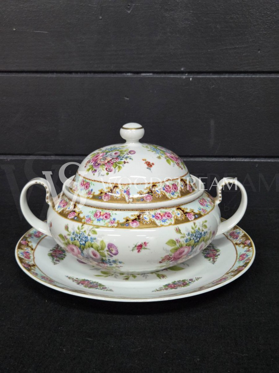 Блюдо с крышкой/Супница и Тарелка винтажная Bavaria