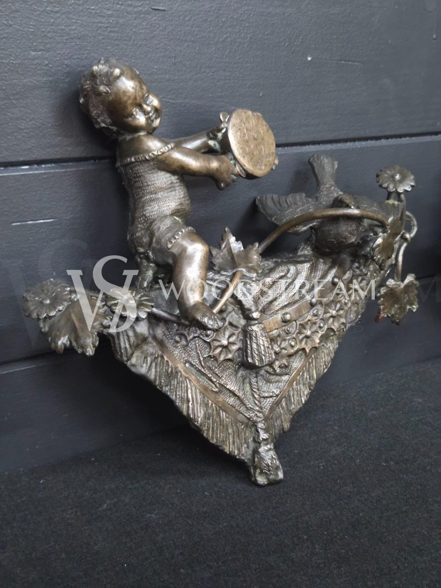 Декоративный элемент/Накладка с путти/Музыкант 2 штуки