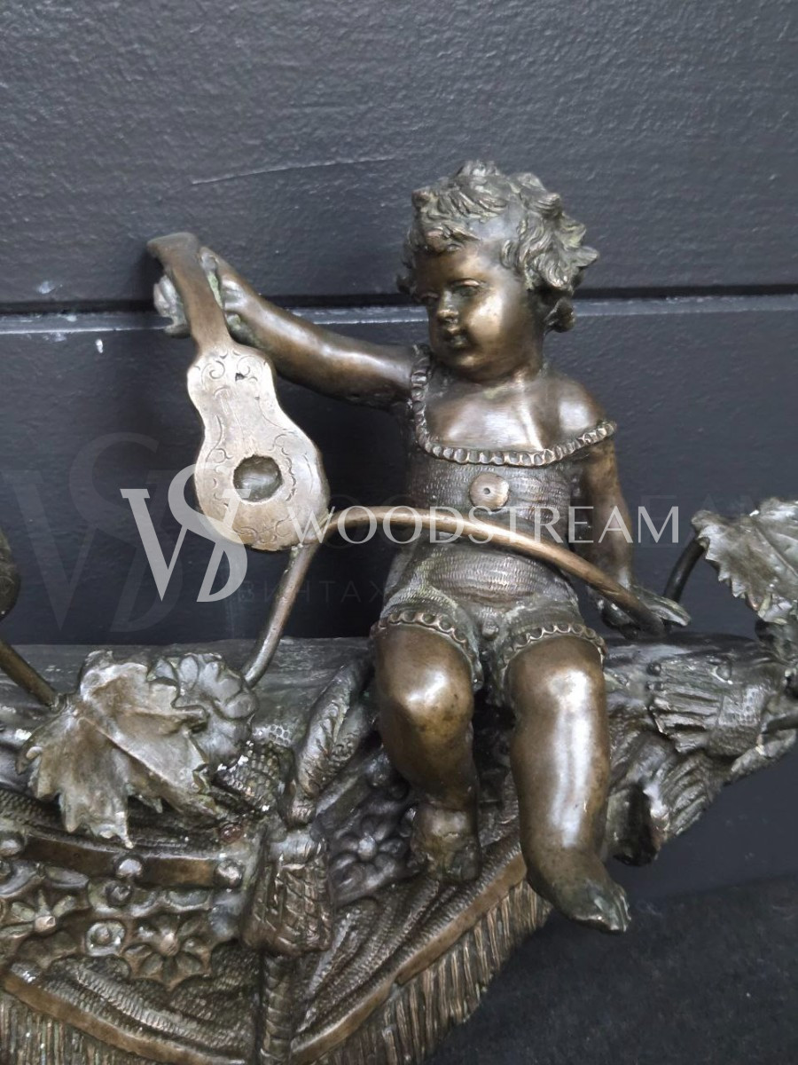 Декоративный элемент/Накладка с путти/Музыкант 2 штуки