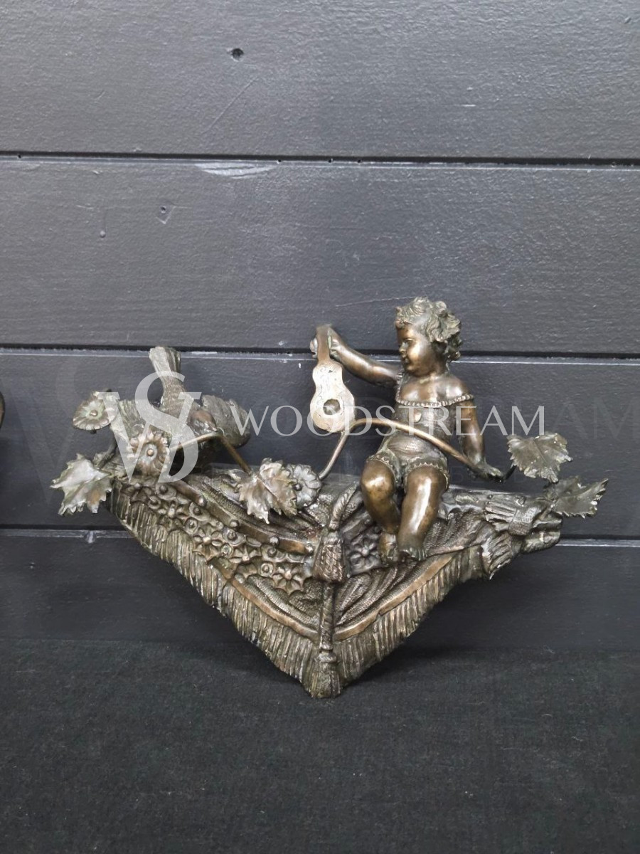 Декоративный элемент/Накладка с путти/Музыкант 2 штуки