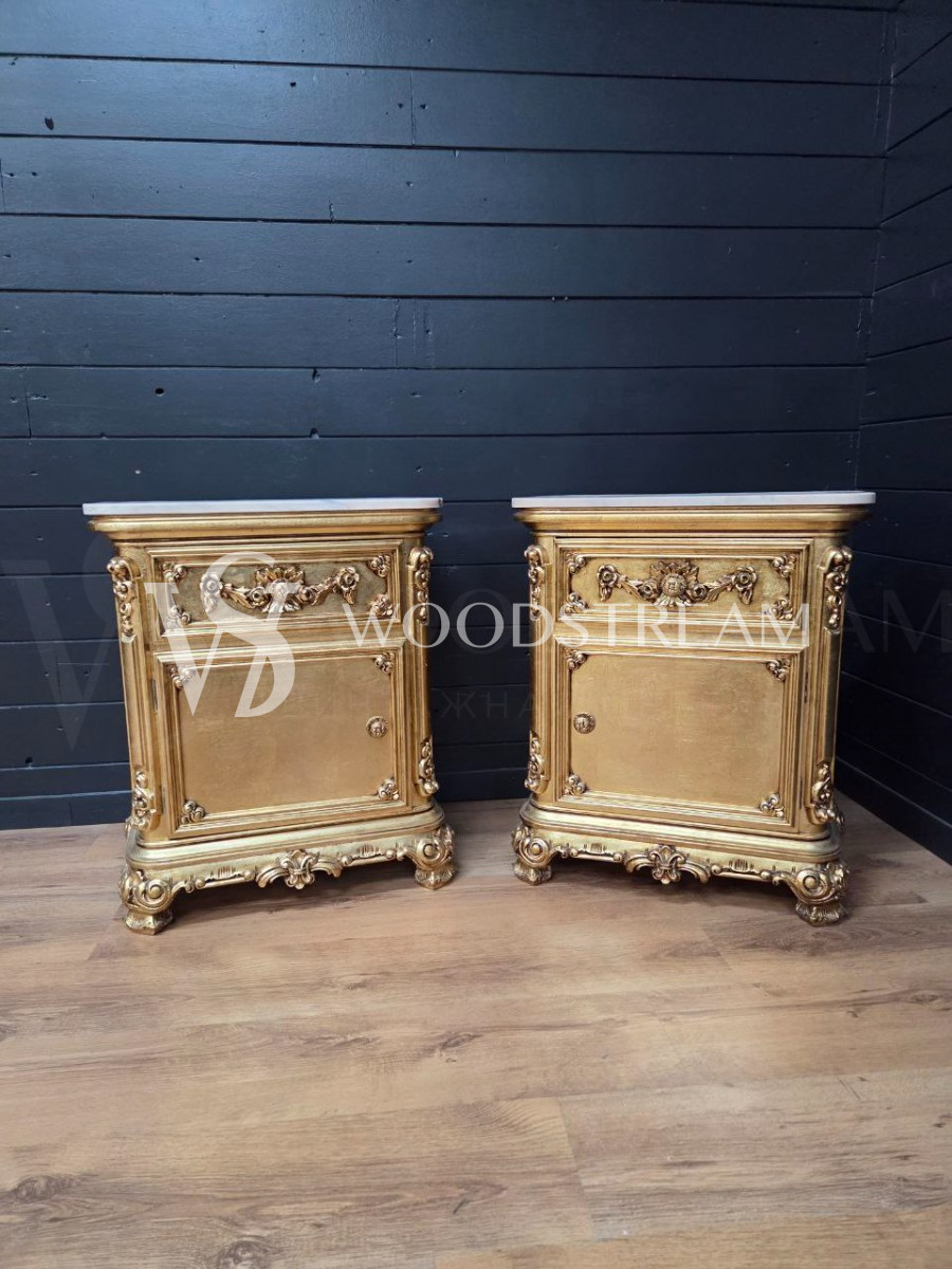 Тумба прикроватная в стиле венецианского барокко 2 штуки