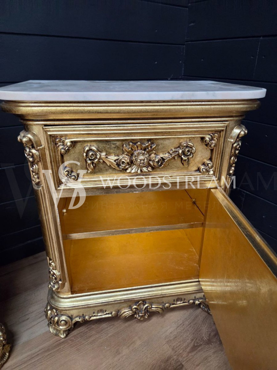 Тумба прикроватная в стиле венецианского барокко 2 штуки