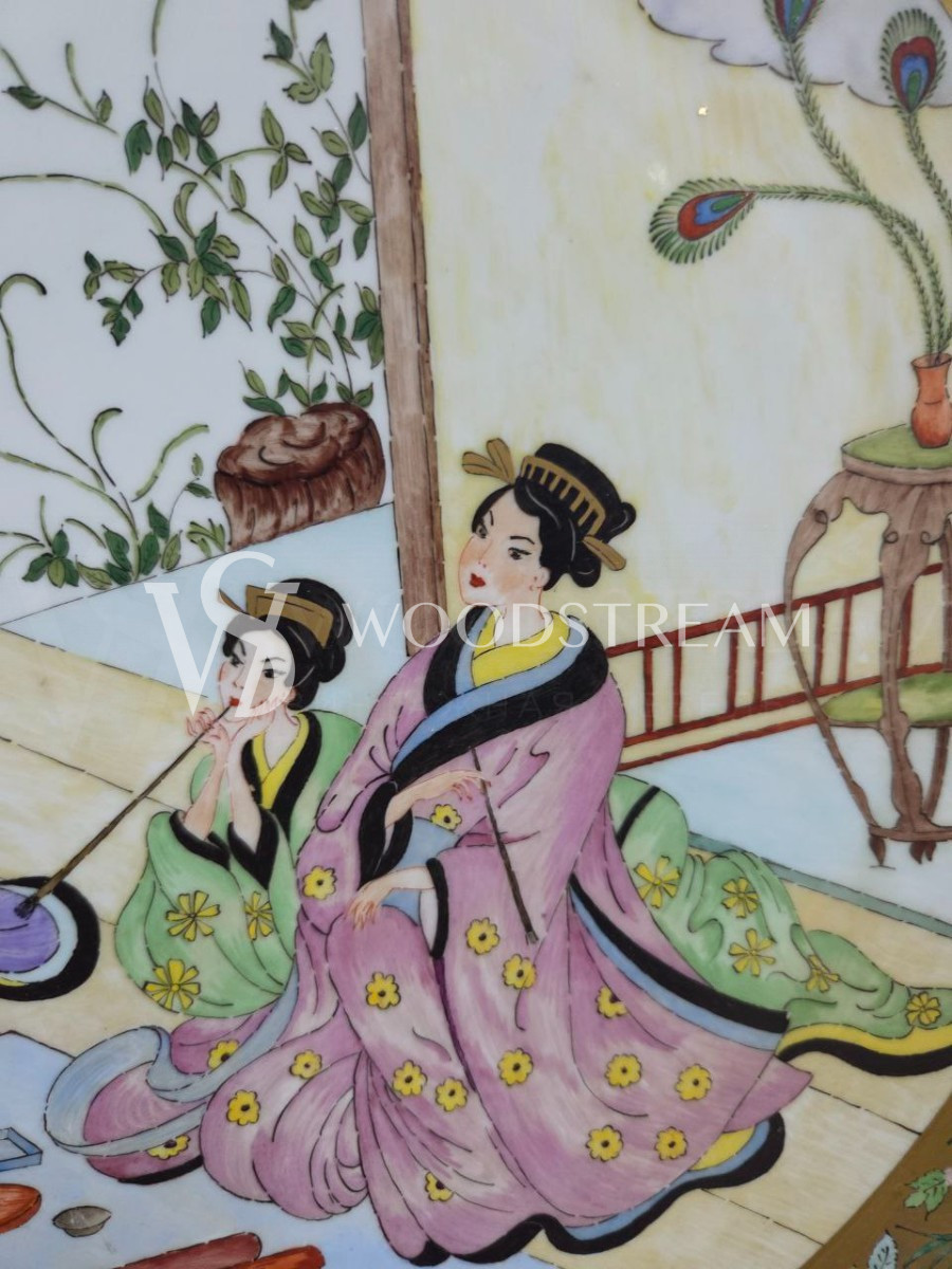 Тарелка декоративная в стиле шинуазри