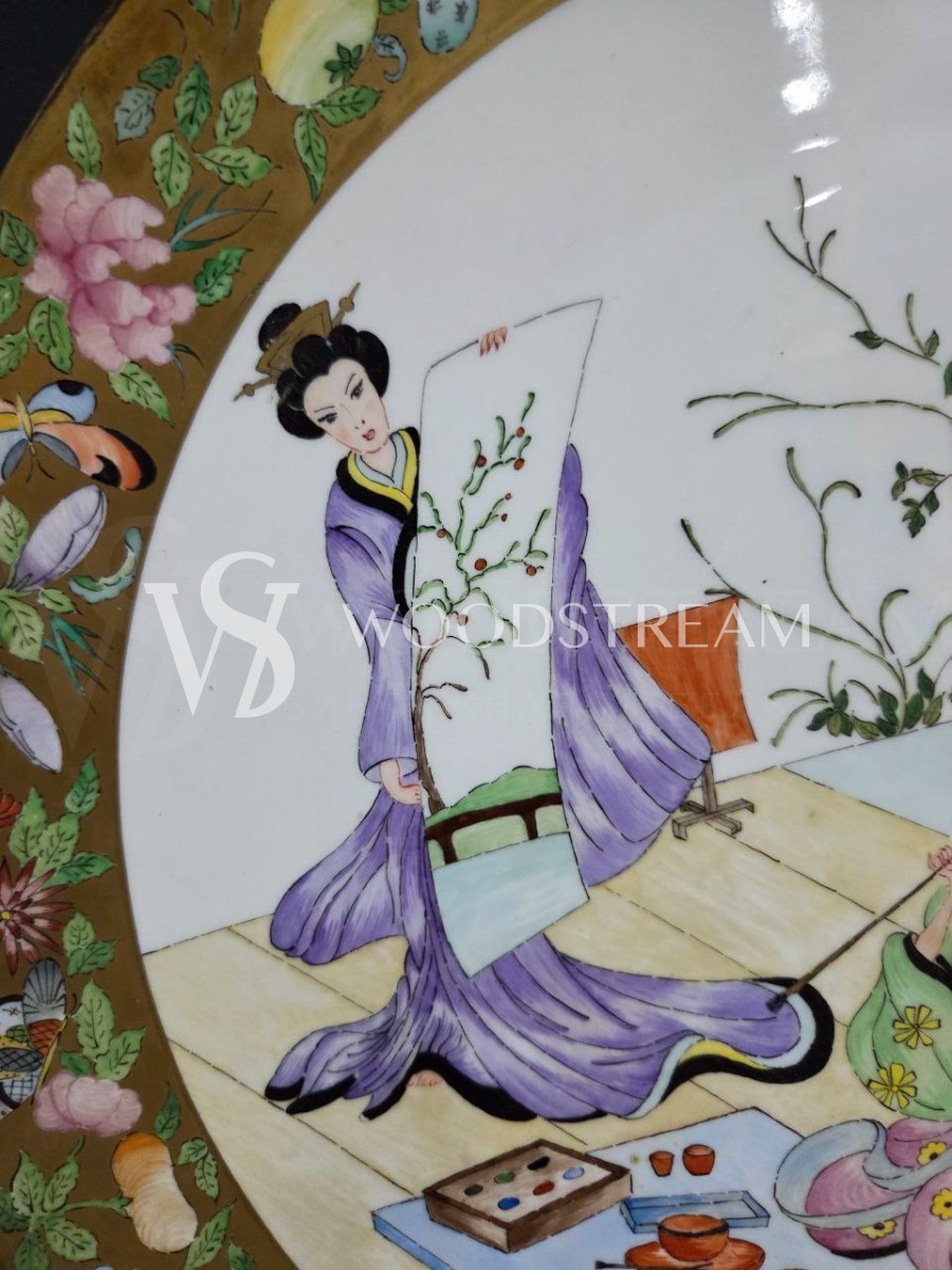 Тарелка декоративная в стиле шинуазри