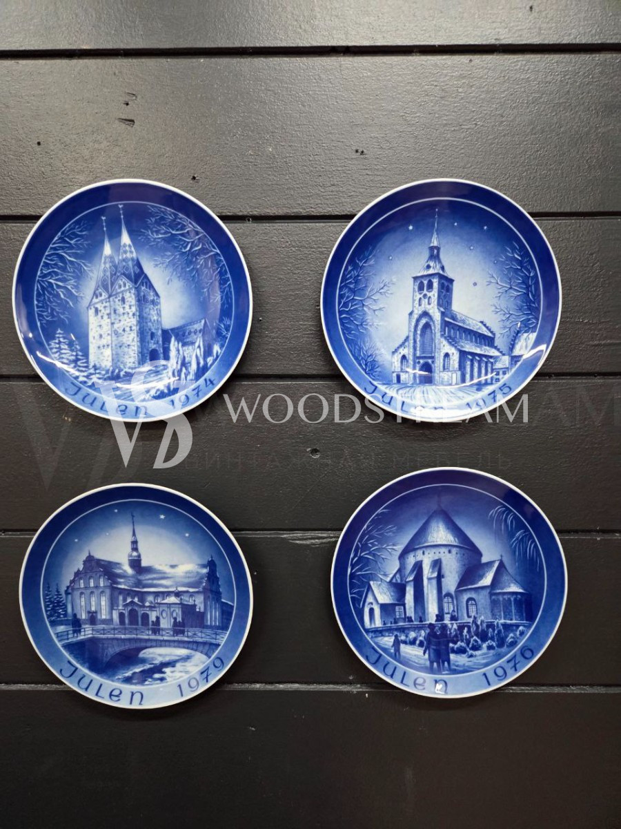Комплект: Тарелка декоративная в стиле Делф 4 штуки