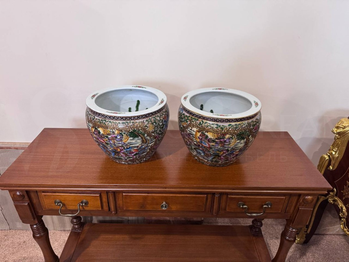 Кашпо/Вазон в стиле шинуазри 2 штуки