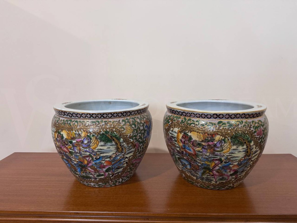 Кашпо/Вазон в стиле шинуазри 2 штуки