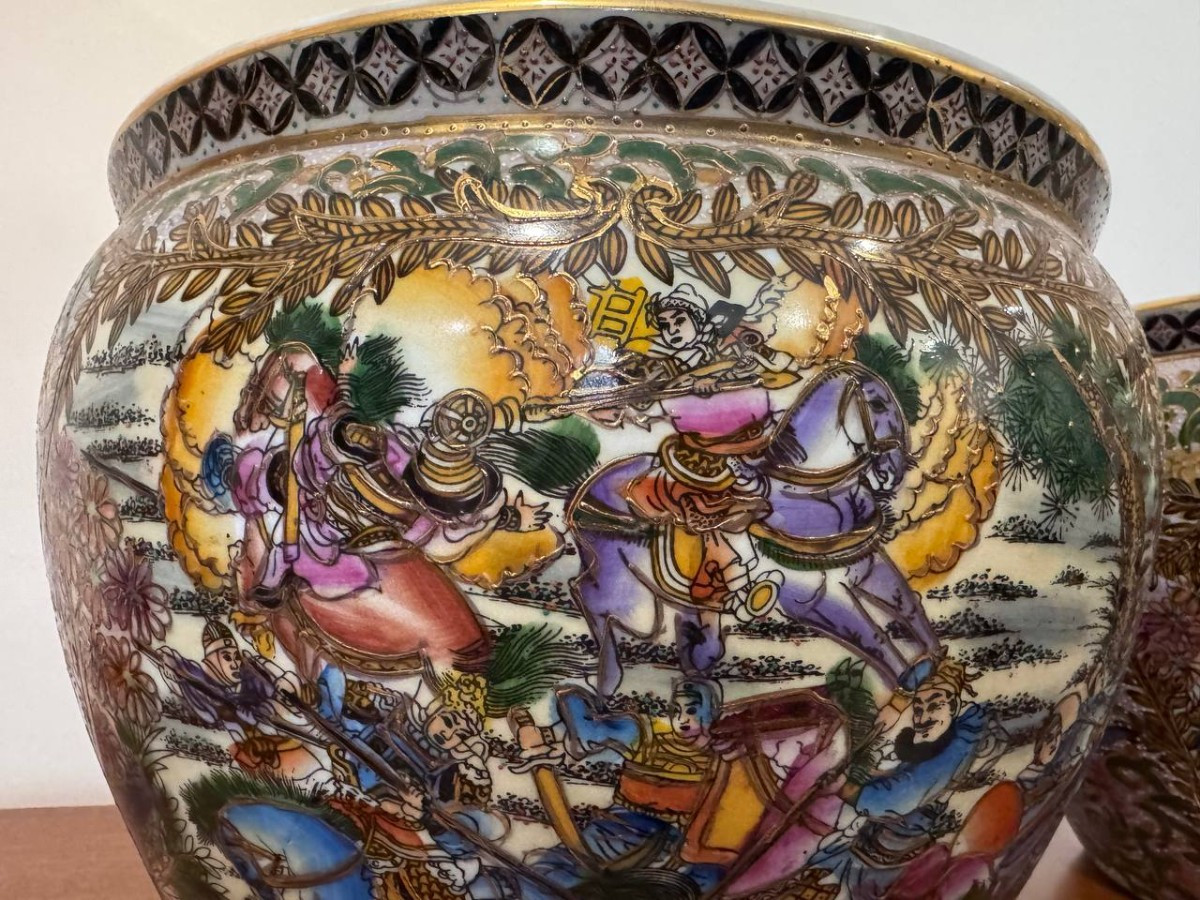 Кашпо/Вазон в стиле шинуазри 2 штуки