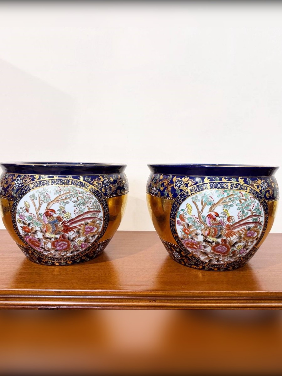 Кашпо/Вазон в стиле шинуазри 2 штуки