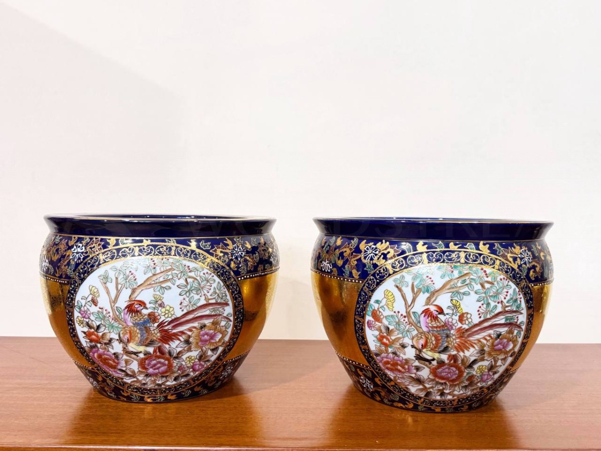 Кашпо/Вазон в стиле шинуазри 2 штуки