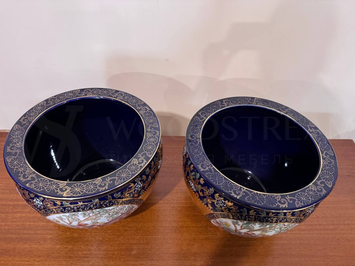 Кашпо/Вазон в стиле шинуазри 2 штуки