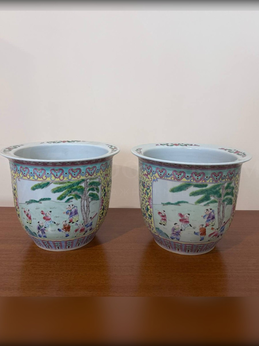 Кашпо/Вазон в стиле шинуазри 2 штуки