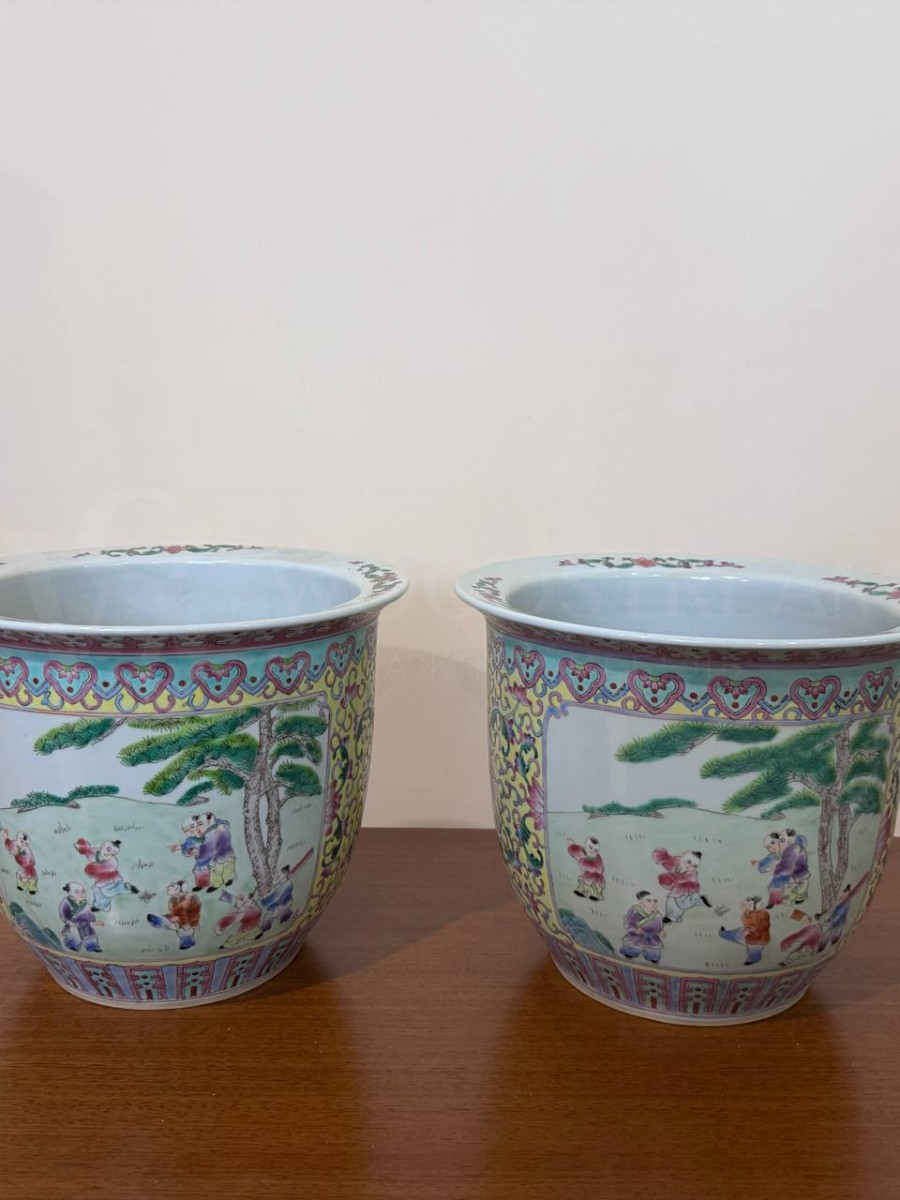 Кашпо/Вазон в стиле шинуазри 2 штуки