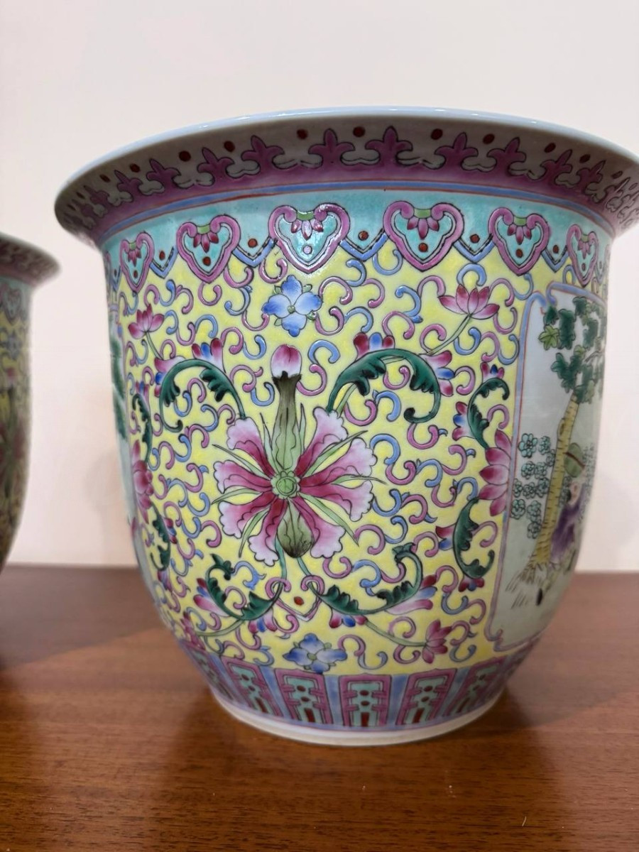 Кашпо/Вазон в стиле шинуазри 2 штуки