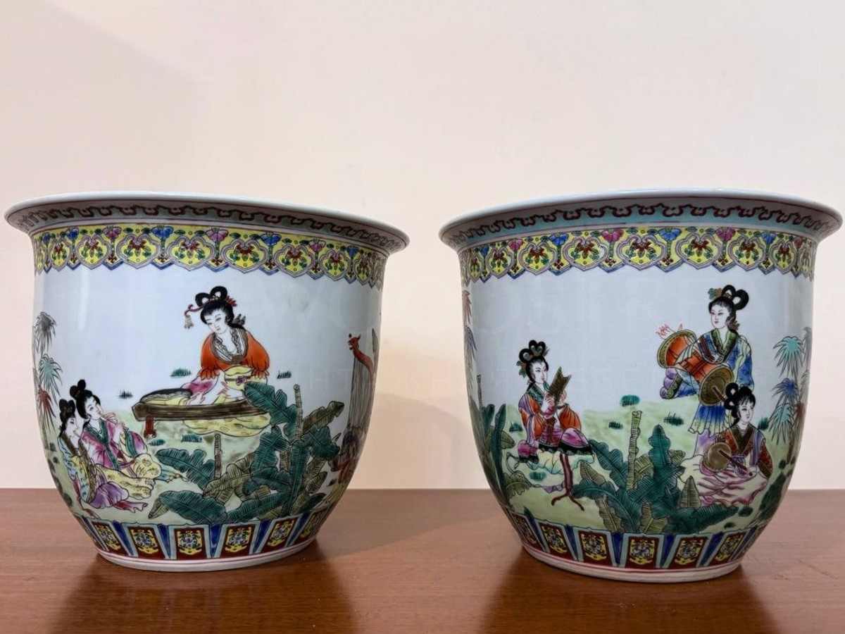 Кашпо/Вазон в стиле шинуазри 2 штуки