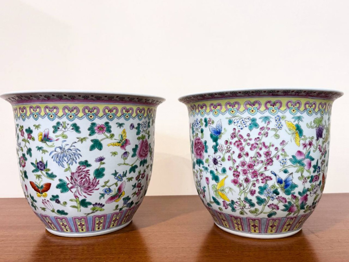 Кашпо/Вазон в стиле шинуазри 2 штуки