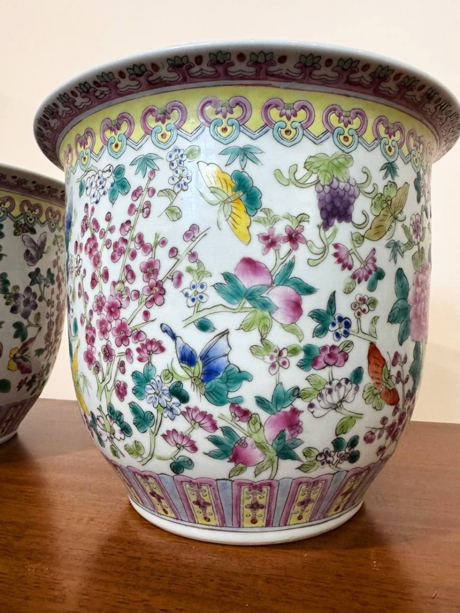 Кашпо/Вазон в стиле шинуазри 2 штуки