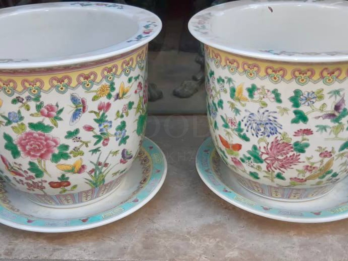 Кашпо/Вазон в стиле шинуазри 2 штуки