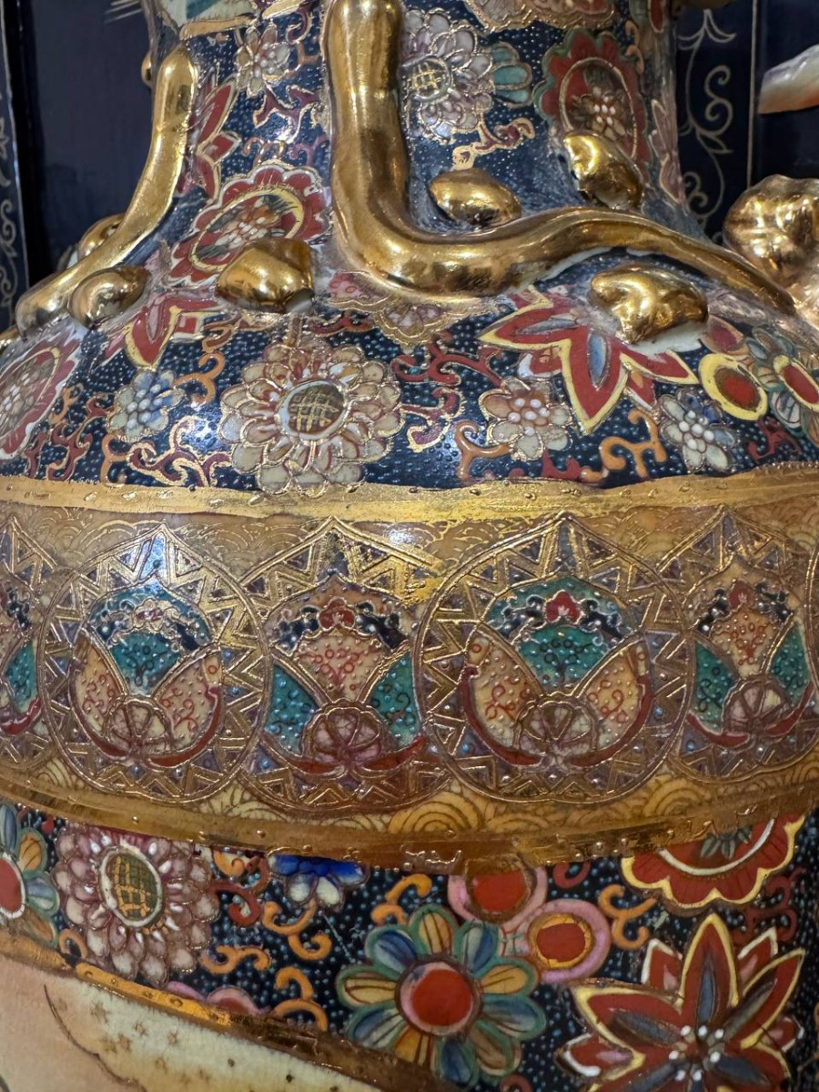 Комплект: Ваза на подставке Сацума 2 штуки