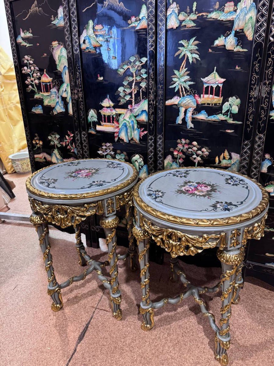 Стол/Подставка в дворцовом стиле 2 штуки