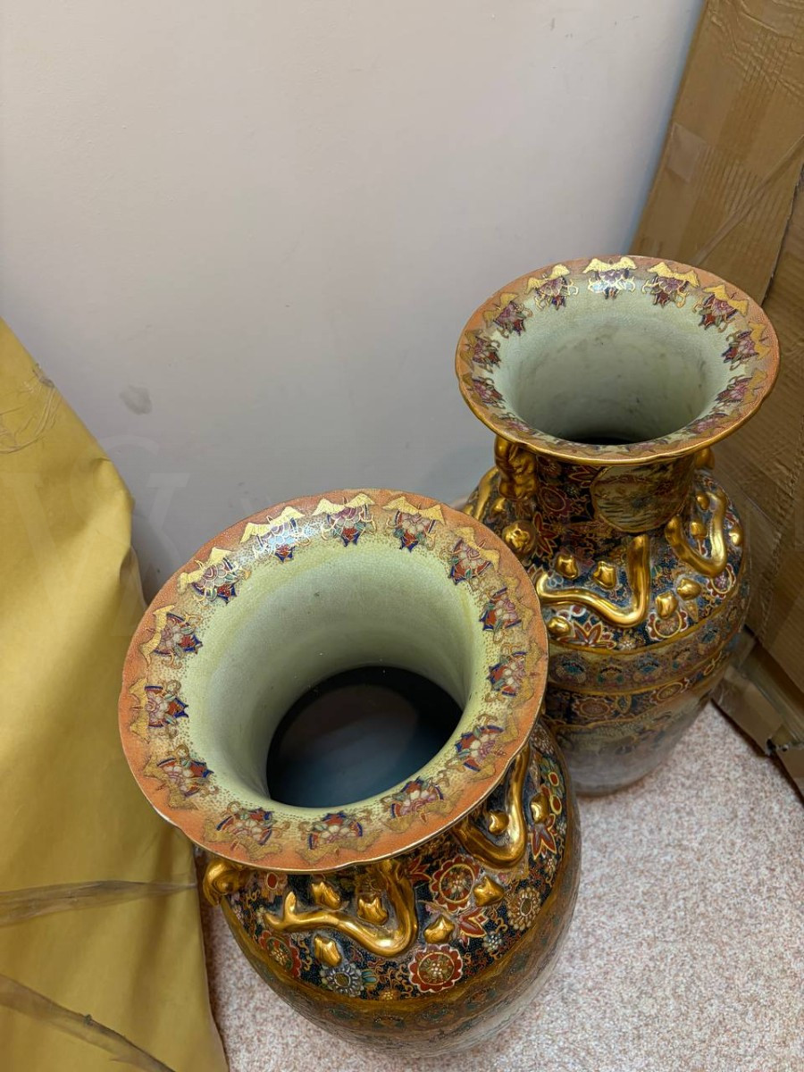 Комплект: Ваза на подставке Сацума 2 штуки