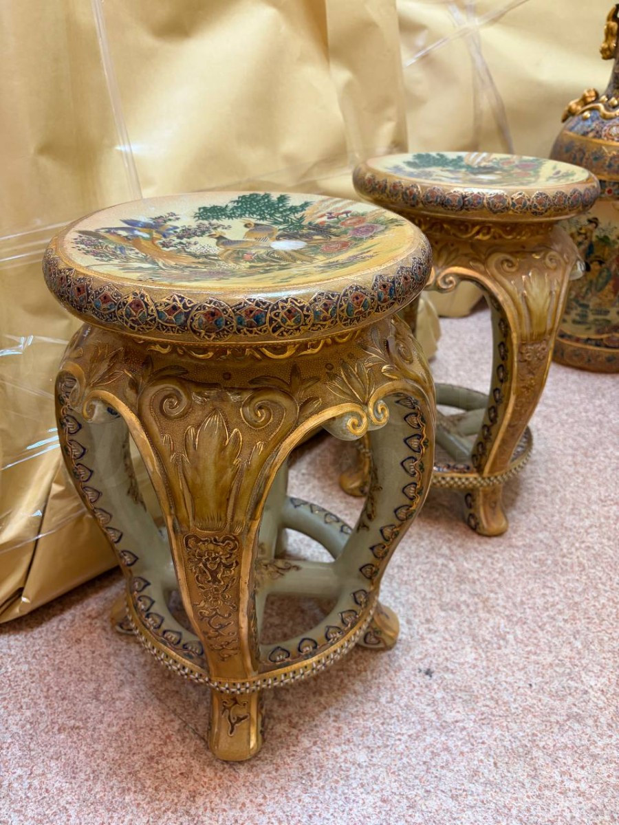 Комплект: Ваза на подставке Сацума 2 штуки