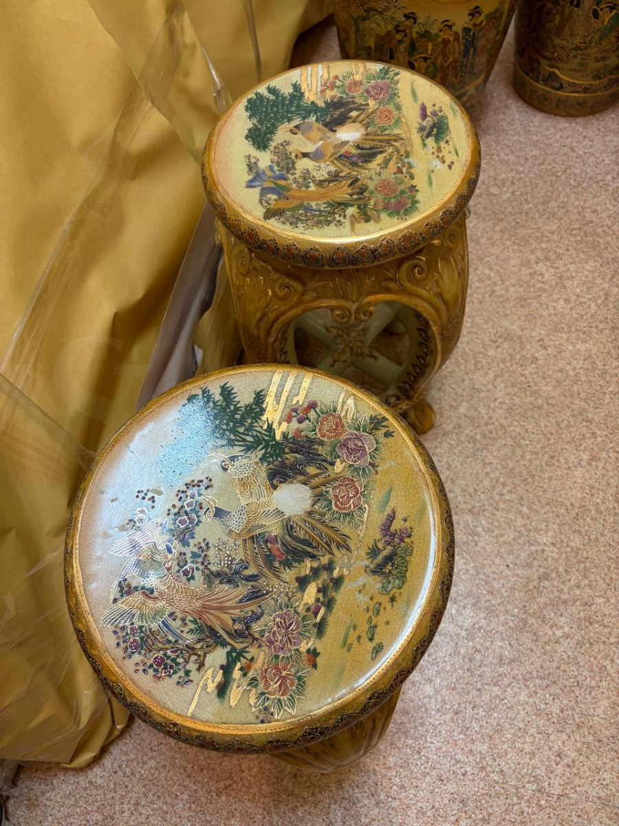 Комплект: Ваза на подставке Сацума 2 штуки